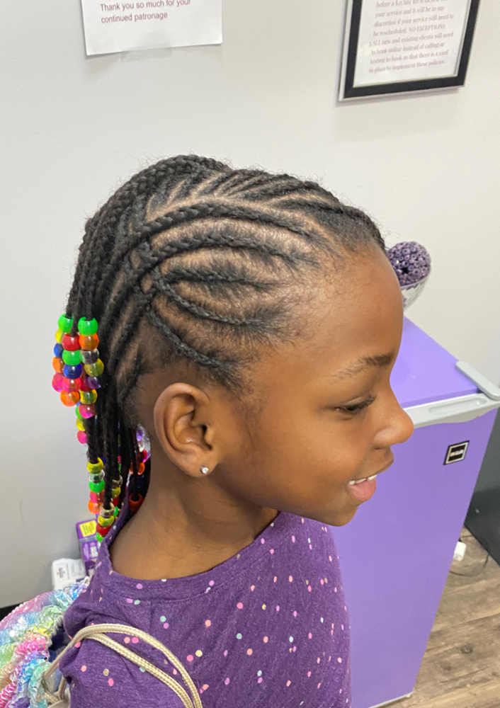 Cornrows w/design