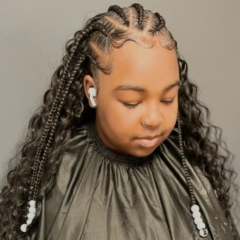 feed ins with qw/sewin medium at Birds Braiding Boutique in Newnan, GA