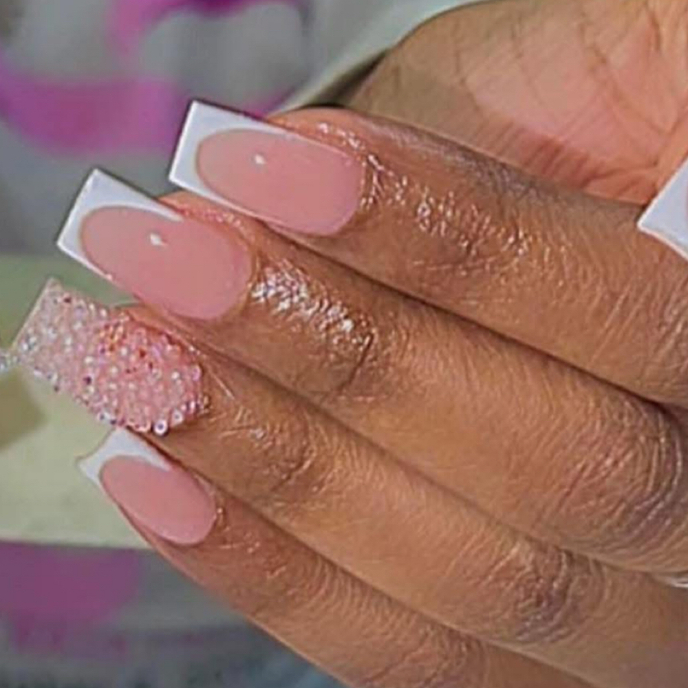 Medium Acrylic W/Designs at Emerald Aura Nails & Spa in Little Rock, AR