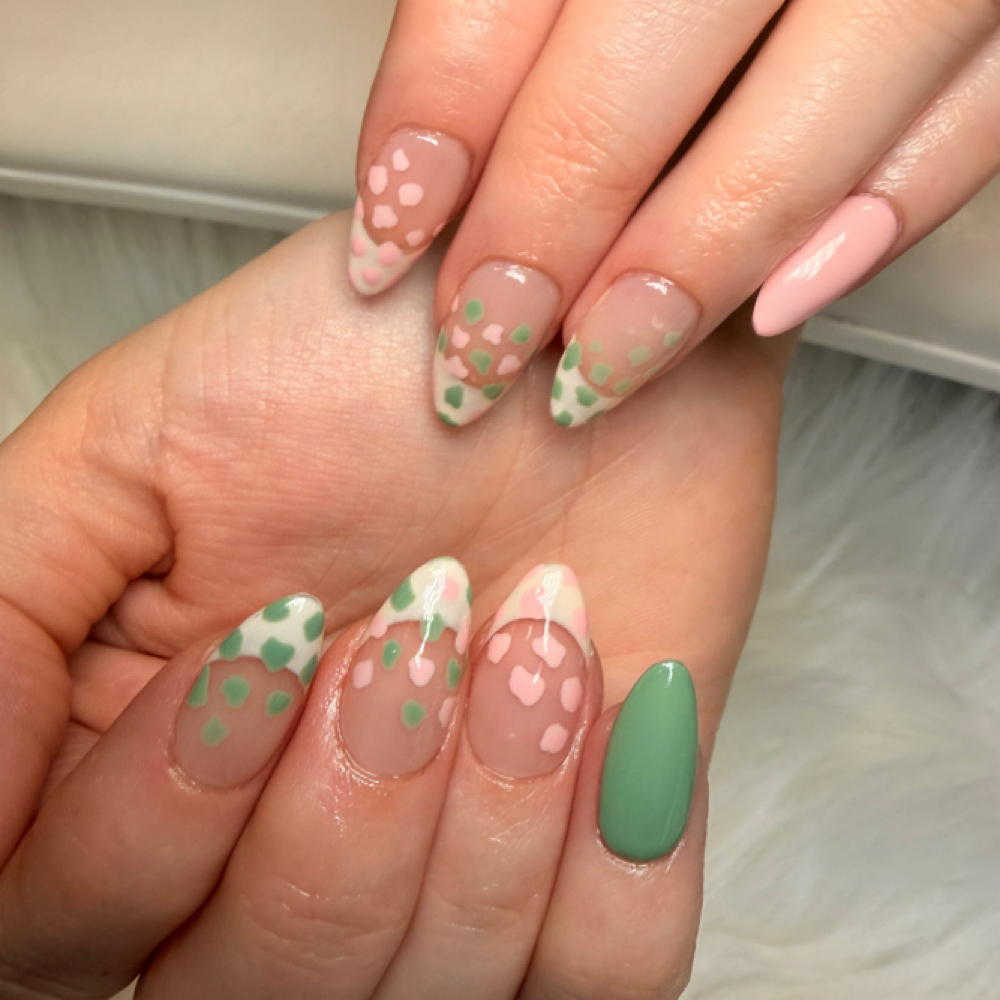 Gel-X Extensions with Mini Art at Tiny Canvas Nail Co. in Eden Prairie, MN