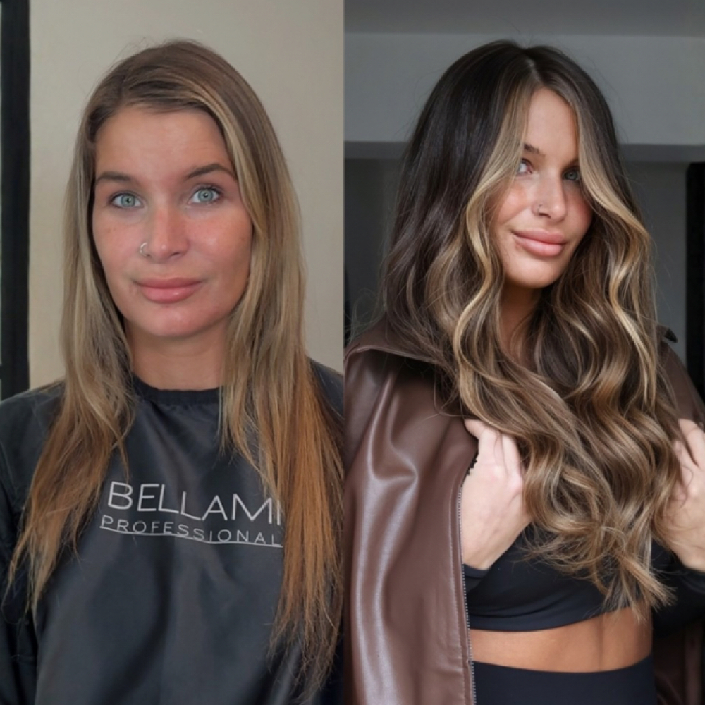 Extension Install at The Studio X Stephanie •  Color and Extension Arts in Baltimore, MD