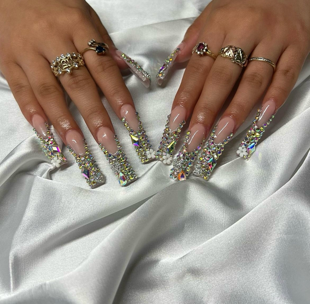 French Bling ($10 Per Nail)