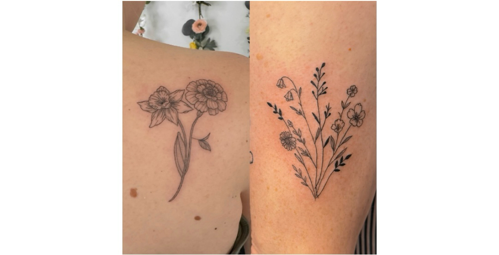 Floral Bouquet Tattoo