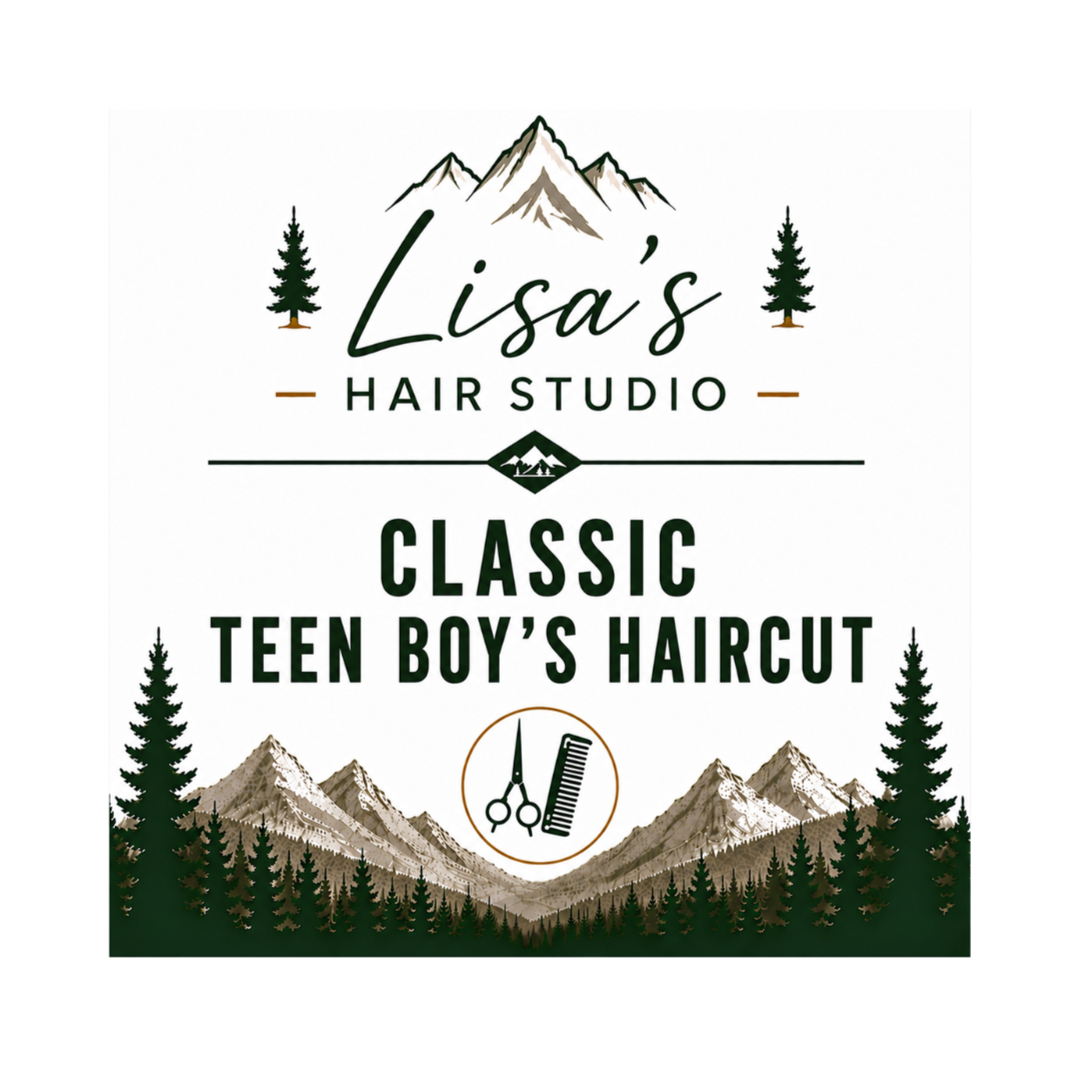 Teen Boys’ Haircuts Ages 13–17 at Lisa’s Hair Studio in Firestone, CO