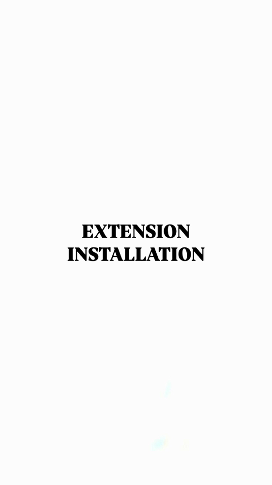Extension Installation