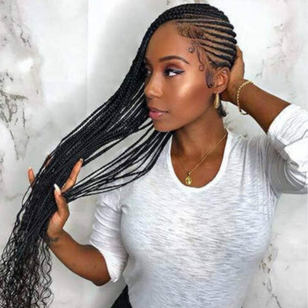 Lemonade Braid at Vicky's Hairbraiding in Frederick, MD