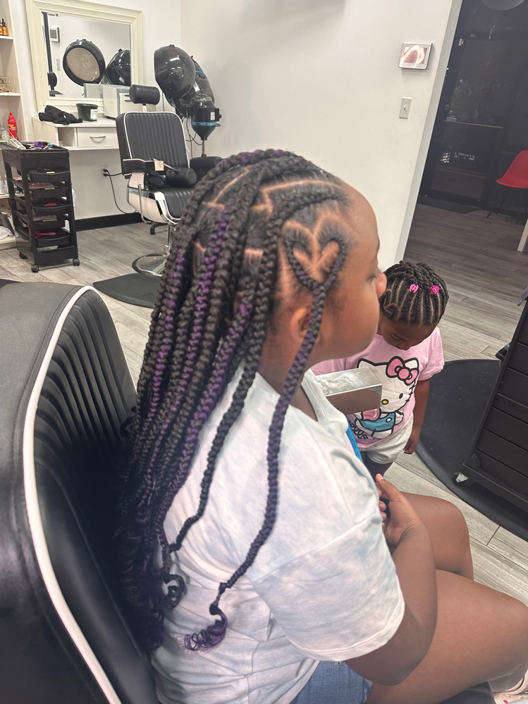 Large Braids On Top/Box Braids OTB