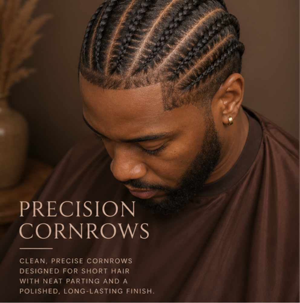 Men Short Hair Cornrows at Jfray Hair Studio in Pantego, TX