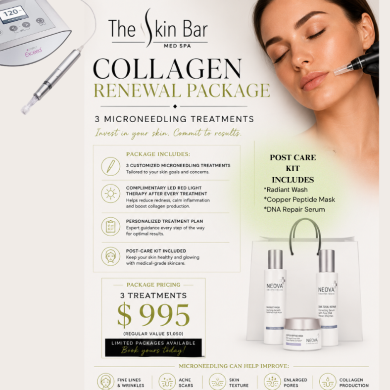 JULY Collogen Renewal Package at The Skin Bar & Med Spa in Bryant, AR
