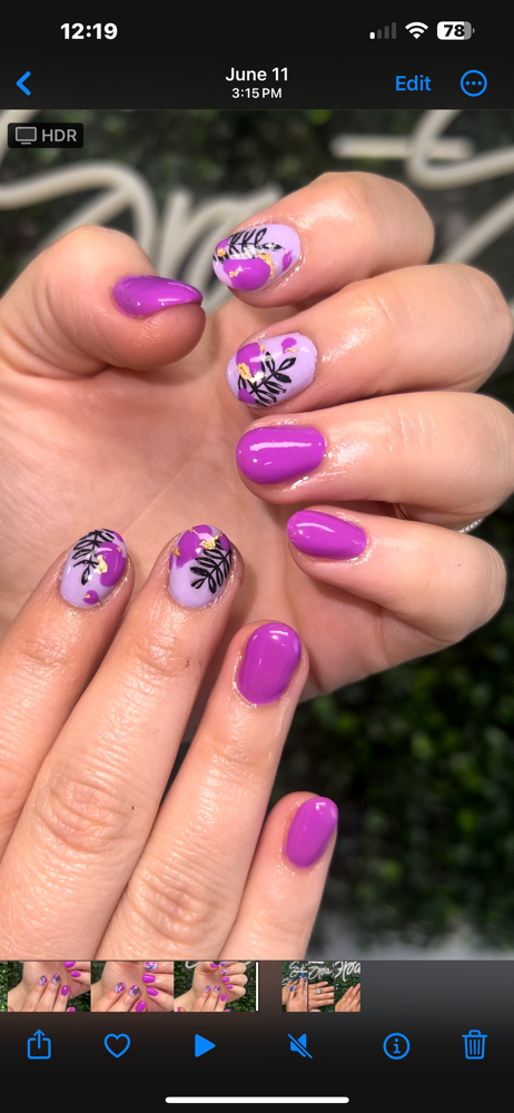 Structured Gel Soak Off + Gel Mani