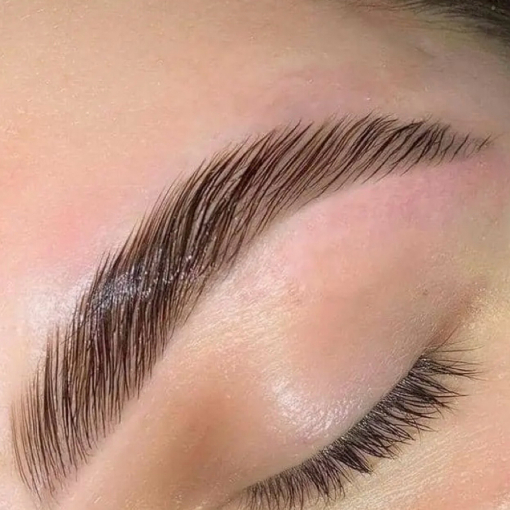 Brow lamination at Wink Lash Studio in memphis, TN