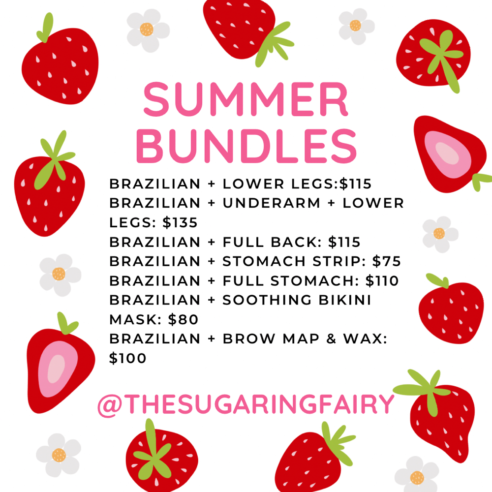 Summer bundles 🍓💛 at The Sugaring Fairy in oakland park, FL
