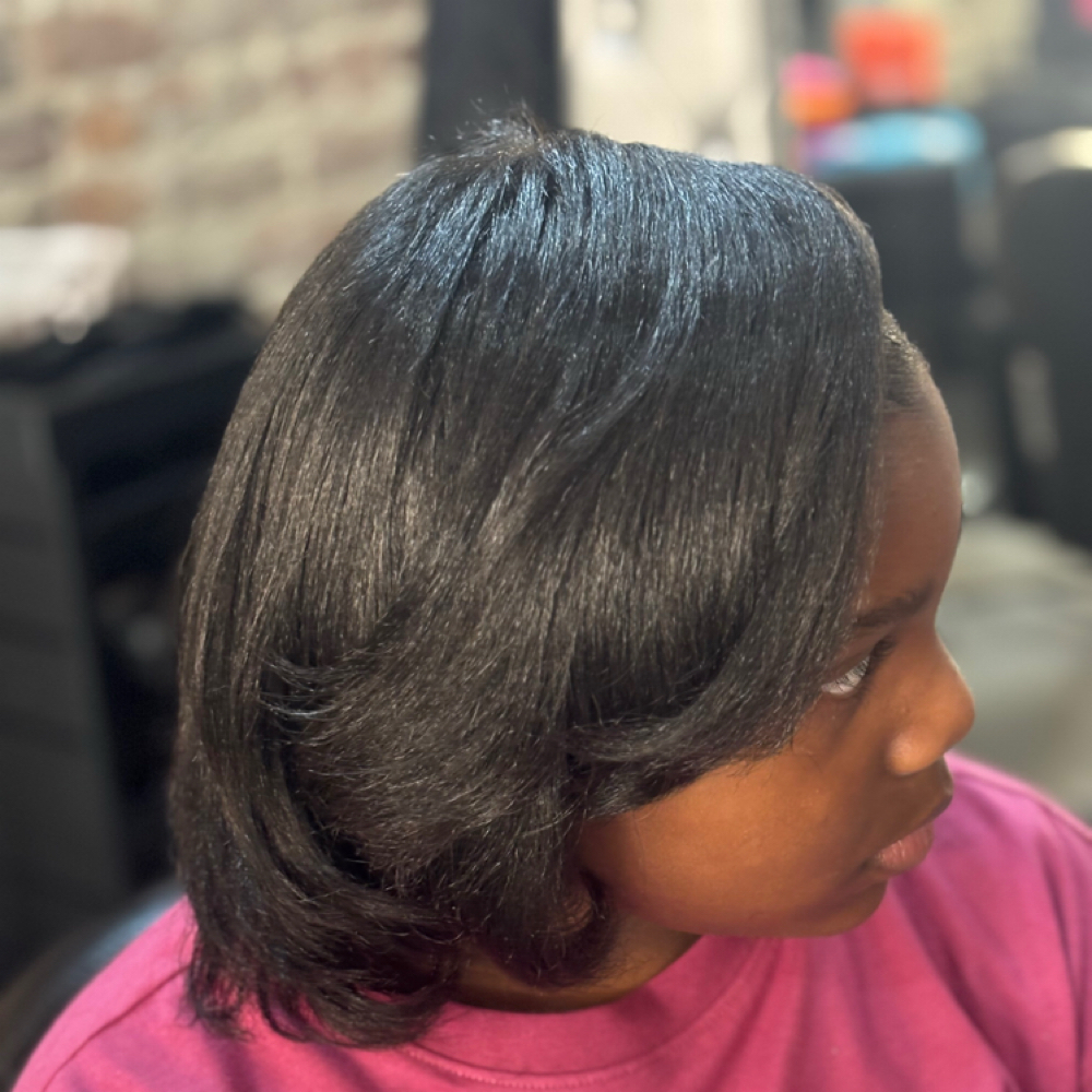 Little Girls Silk Press (natural) at TheHouseofKe in Rocky Mount, NC