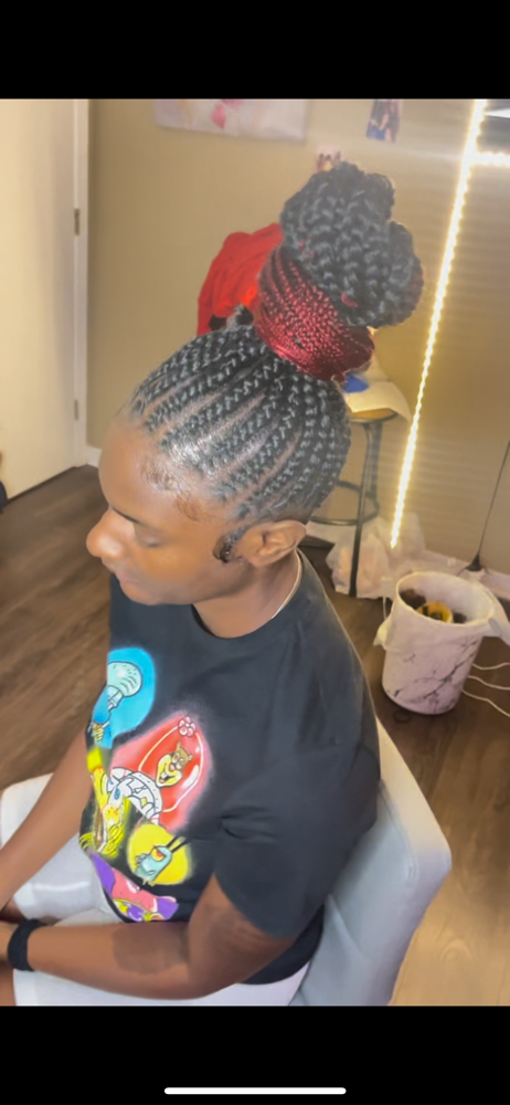 medium feed-in ponytail