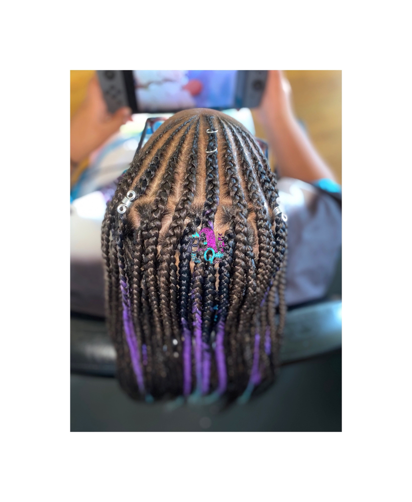 Kids Tribal Braids W/ knotless