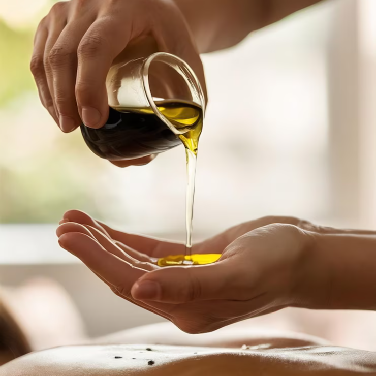 Organic Hot Oil Massage