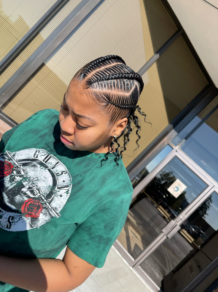 The Jada Slay 4- Stitch Braids Buns at Terrilashae in Chicago, IL