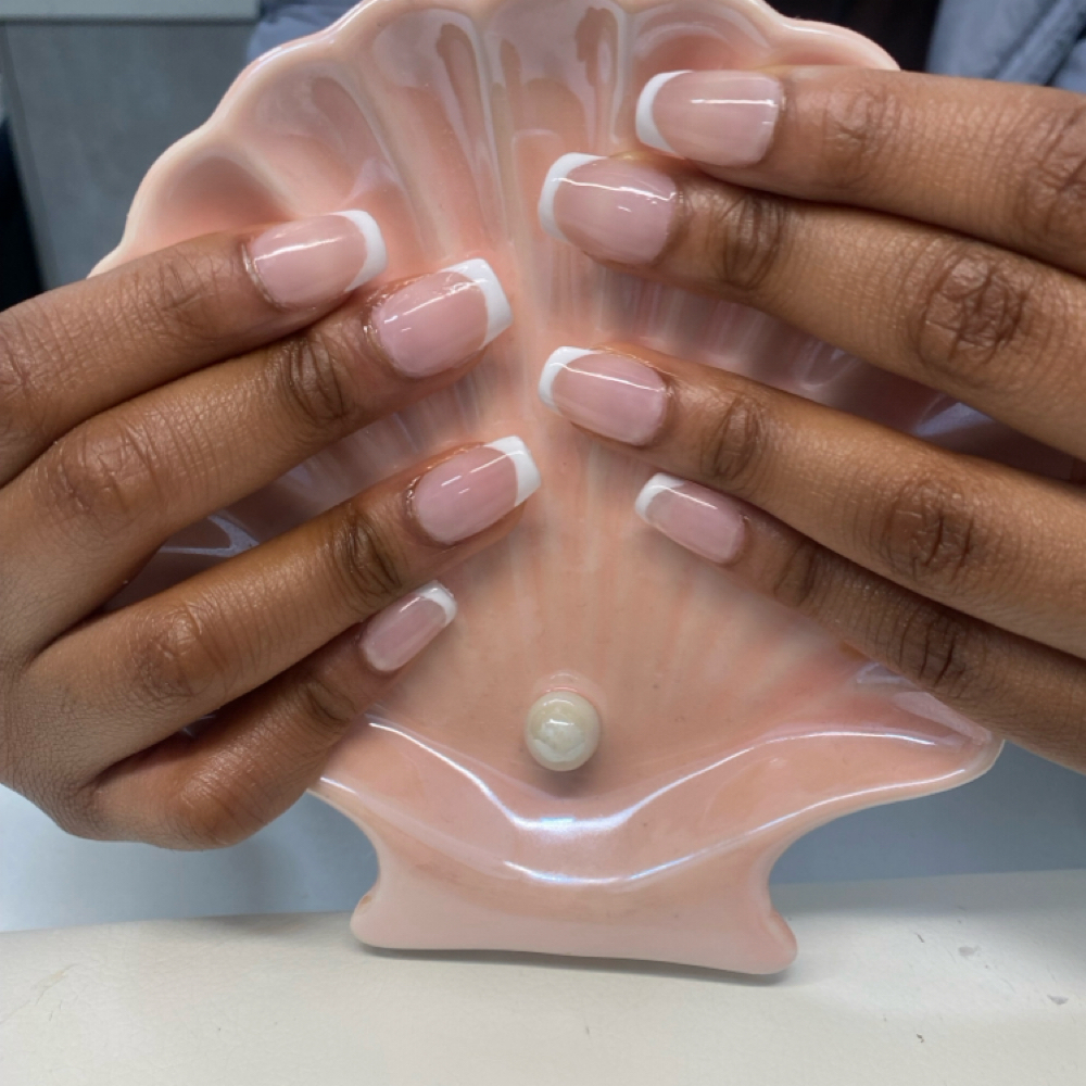 French Nail Tips at Healthy Nails Spa in Hazel Crest, IL