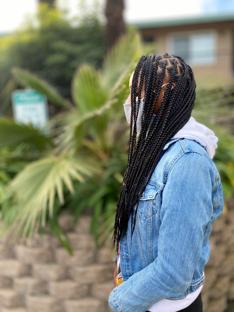 Medium knotless braids