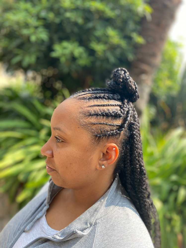 Feed-In (half&half) Knotless Back