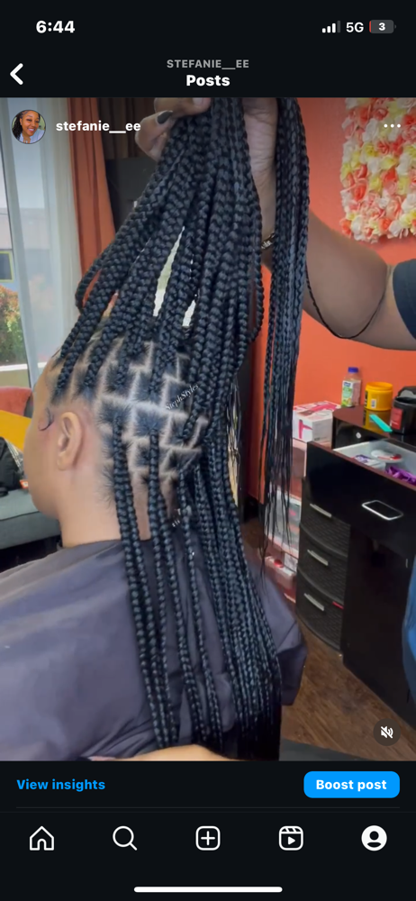 Medium Box Braids