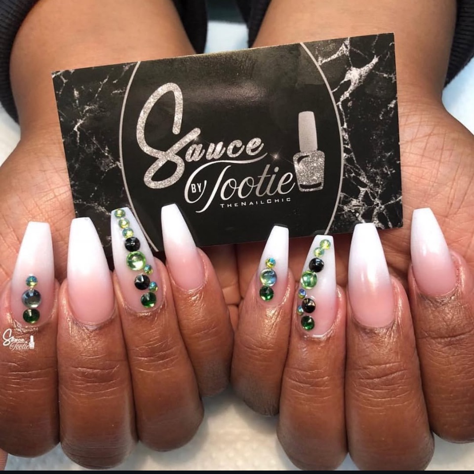 Full set Tips (ombre’) at The Sauce 2 Nail spa in Houston, TX