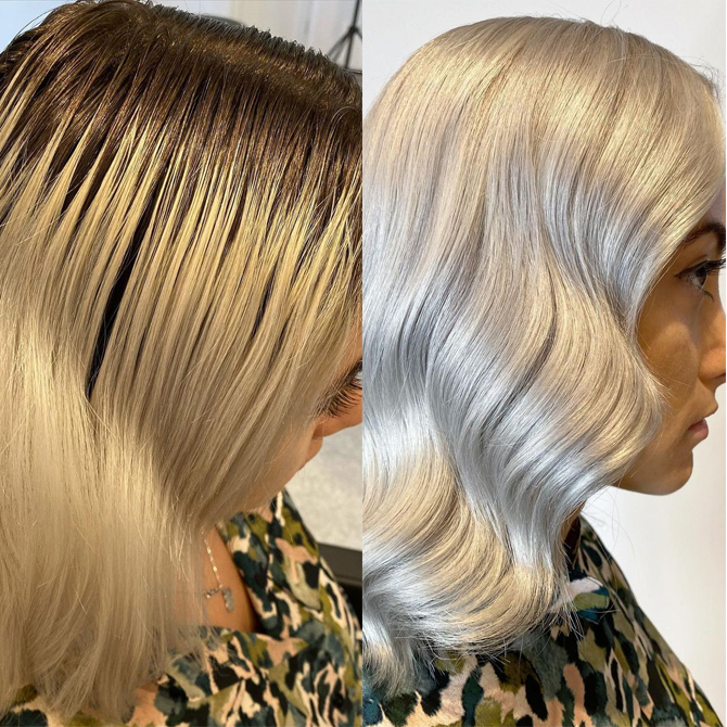 Root Blonding & Tone