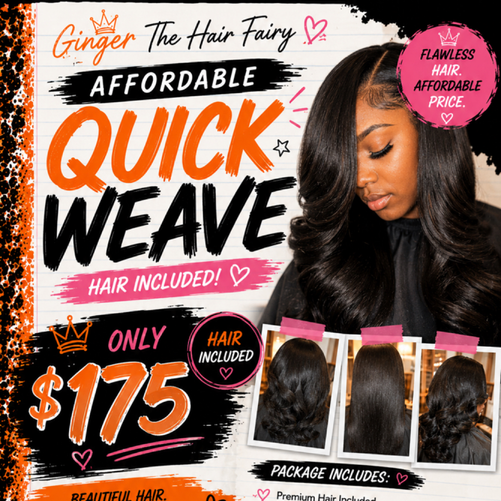 Affordable Quick Weave Package ✨ | at Fairy land studio in San Antonio, TX