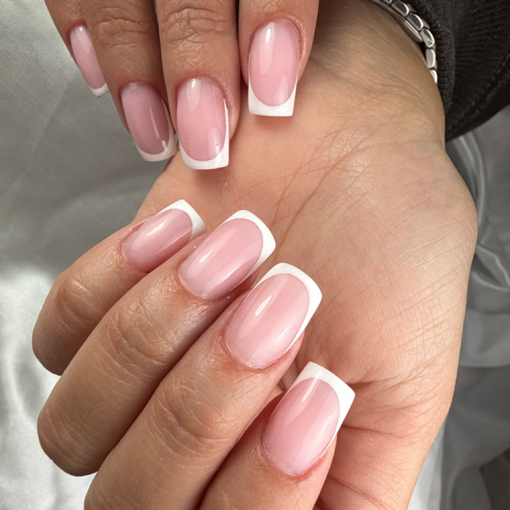 Medium Nails French at Julia Nails Florida in Orlando, FL