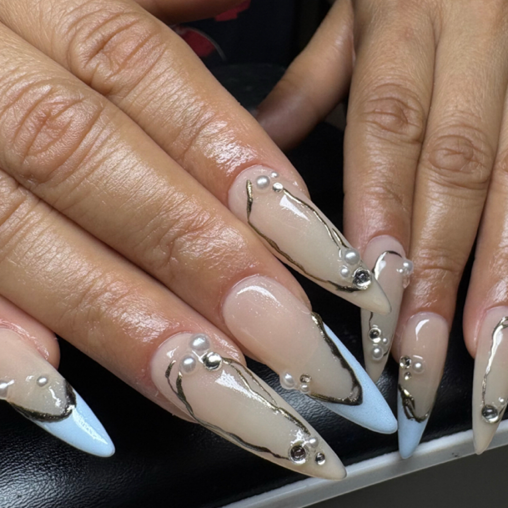 Gel X Full Set W/Design  L- XL at glamupnglitz in Fresno, CA