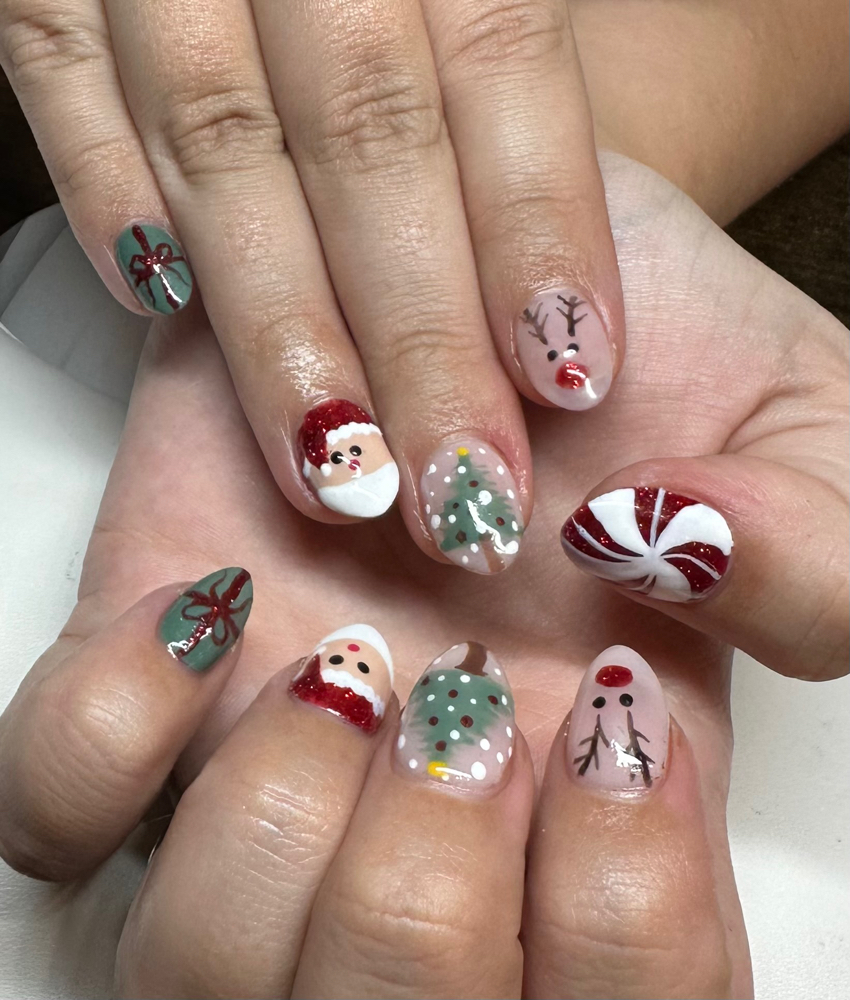 Hand Painted Design (One Finger)