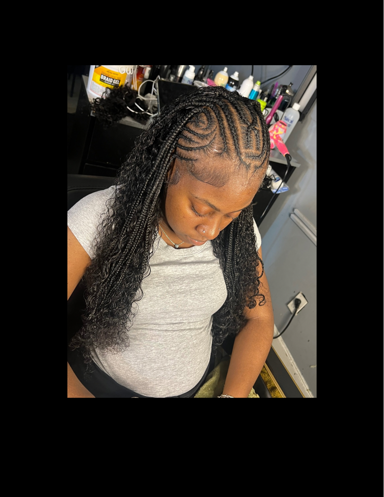 Half Quickweave Half Tribal Braids