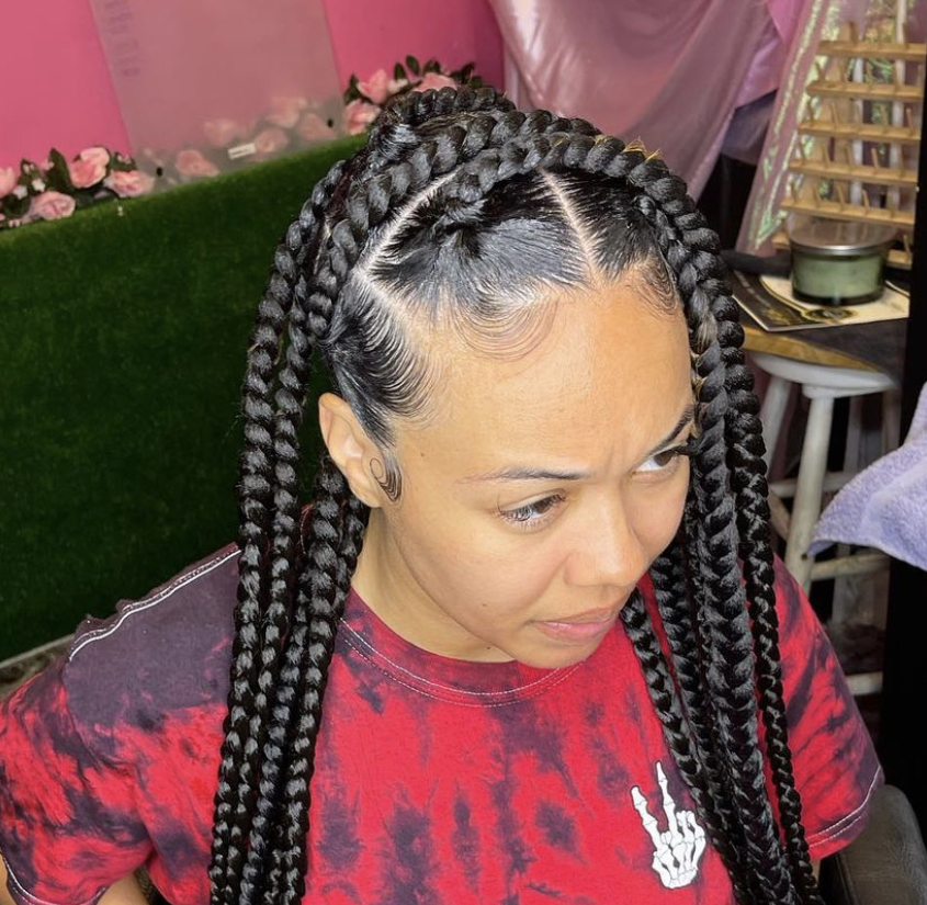 Coi Leray Braids (10braids+curls)