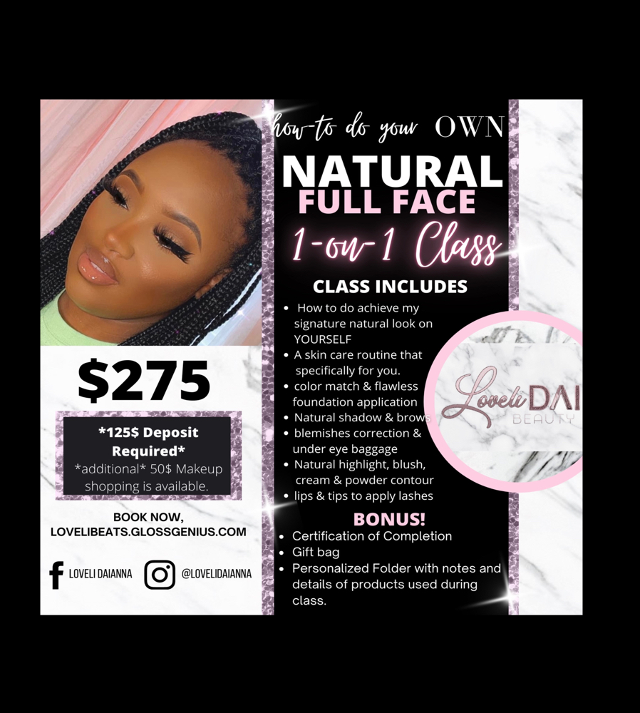Natural Glam Class (On Yourself)