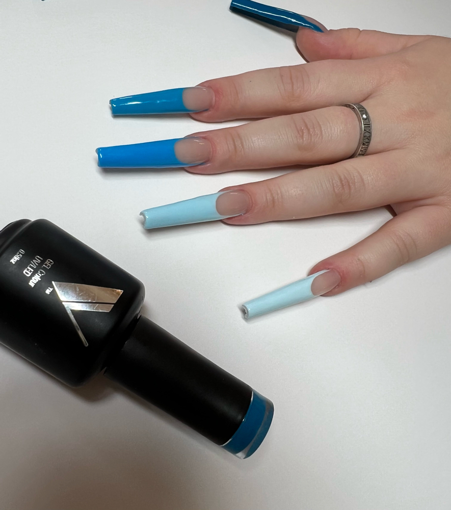 French Tip Full Set: L/XL