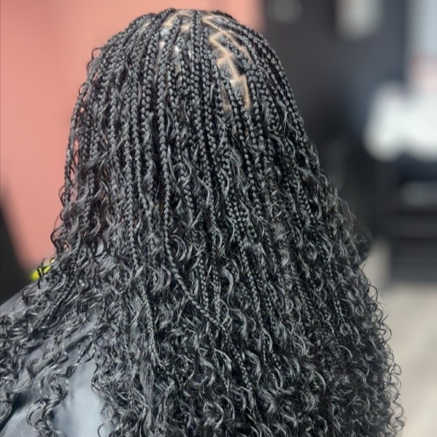 Boho Knotless Braids at Crowned By Braids in Tonawanda, NY