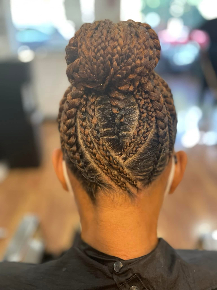 Braided intricate updo