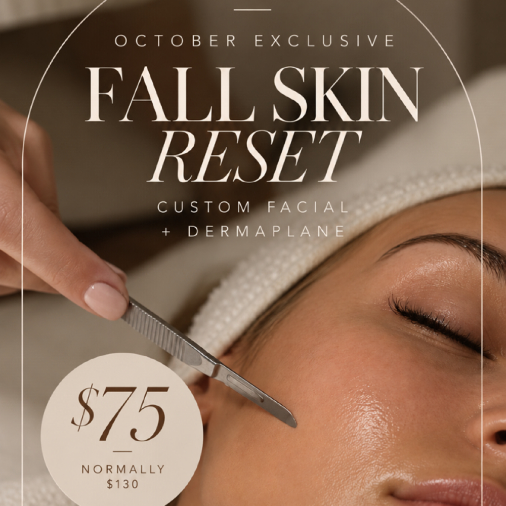 $75 Facial +Dermaplane OCTOBER ONLY at CC Beauty Studio in Tyngsboro, MA