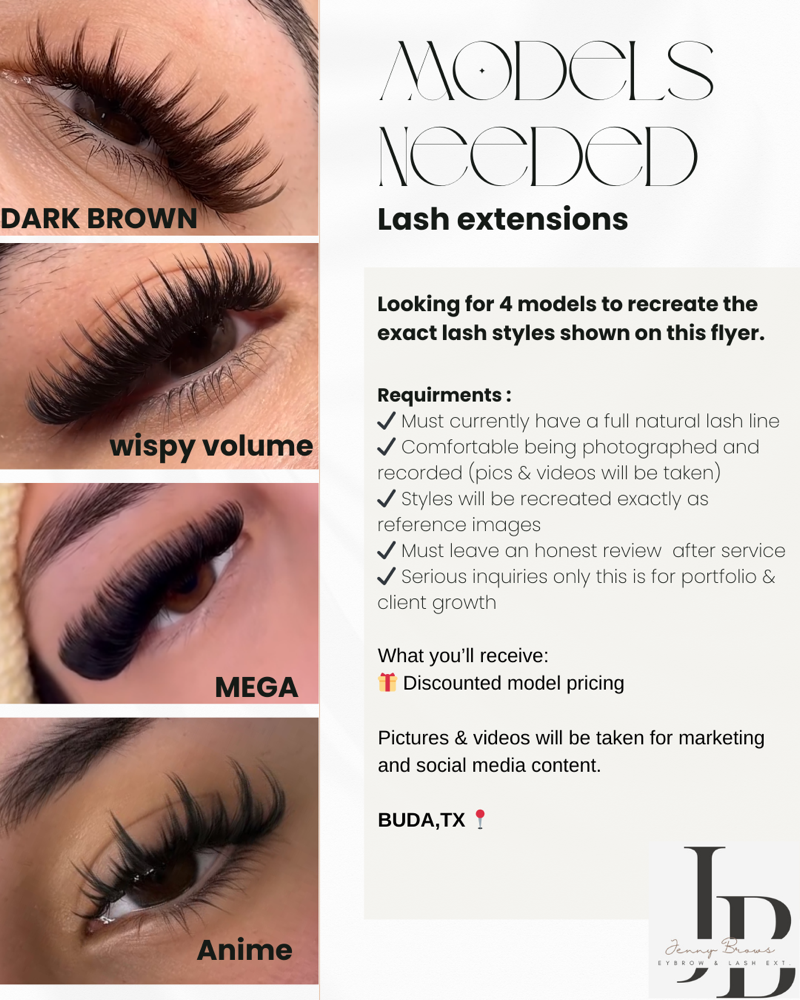 Model : Lash Extensions