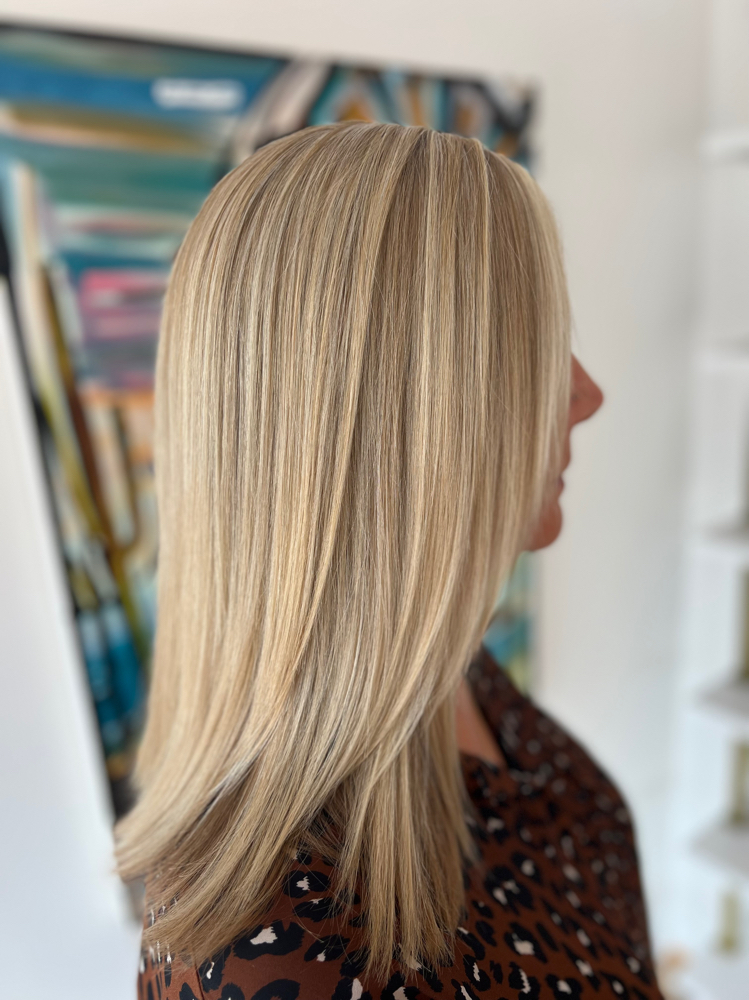 Partial Highlight And Blow-Dry