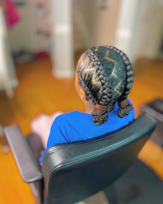 4 FEED IN BRAIDS at Amani Carter Glam Studio in Midlothian, VA