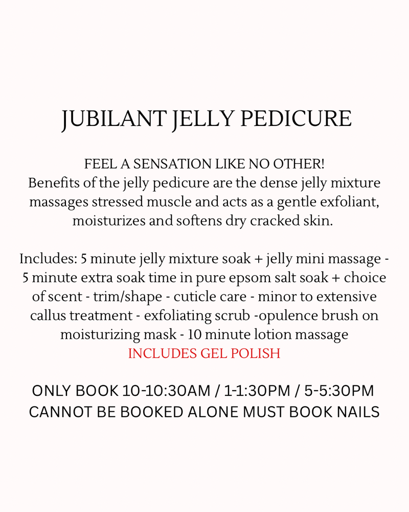 NAILS MUST BE BOOKED AS WELL