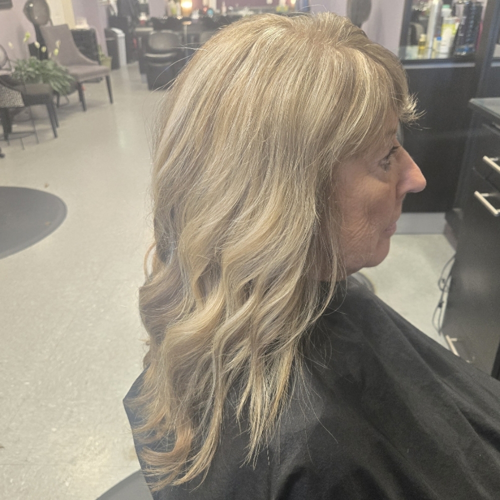 Root Touch with Highlights and Cut at Hair by Sheila Loccarini in Geneva, NY