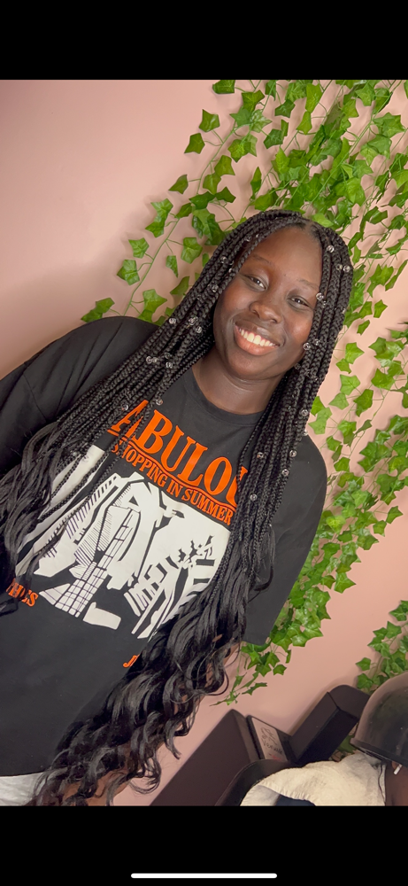 Medium Knotless Box Braids at Natural Beauty by Donecia in Knoxville, TN