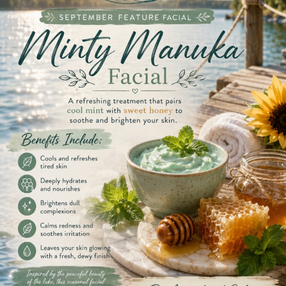Minty Manuka facial 💆‍♀️🍯 at N Spa Nails in Denver, NC
