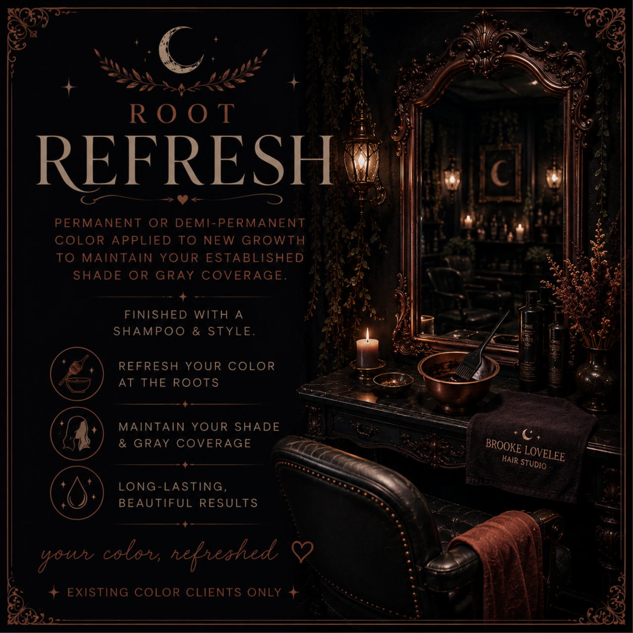 Root Refresh at Brooke Lovelee Hair Studio in Northwood, OH