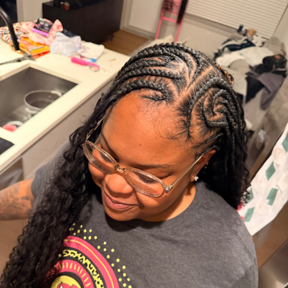 Med Human Boho Fulani Braids at Touched By Titi in Round Rock, TX