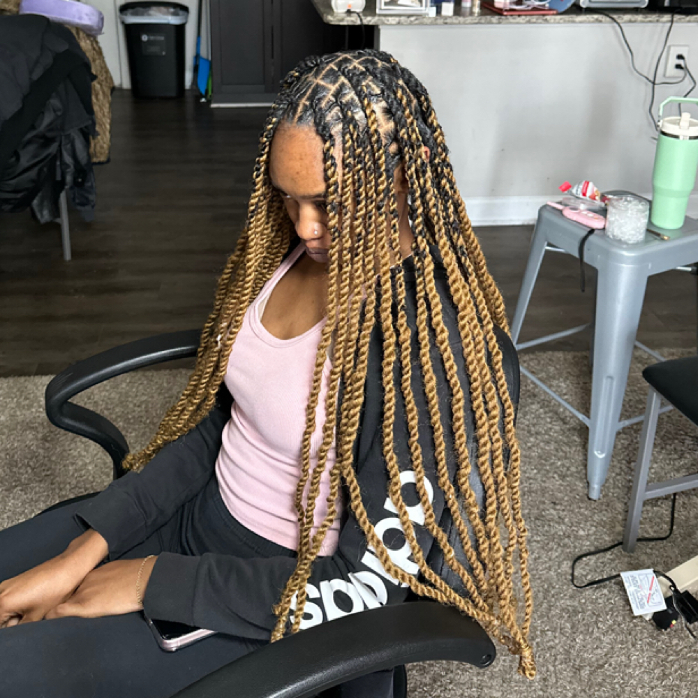 Buttlength PassionTwists (OverLocs) at HairByKai in Greensboro, NC