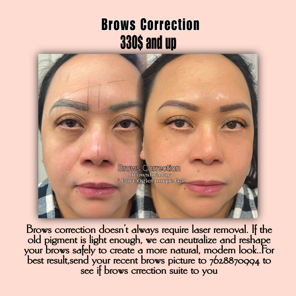 Brows correction at browsbymay in fort oglethorpe, GA