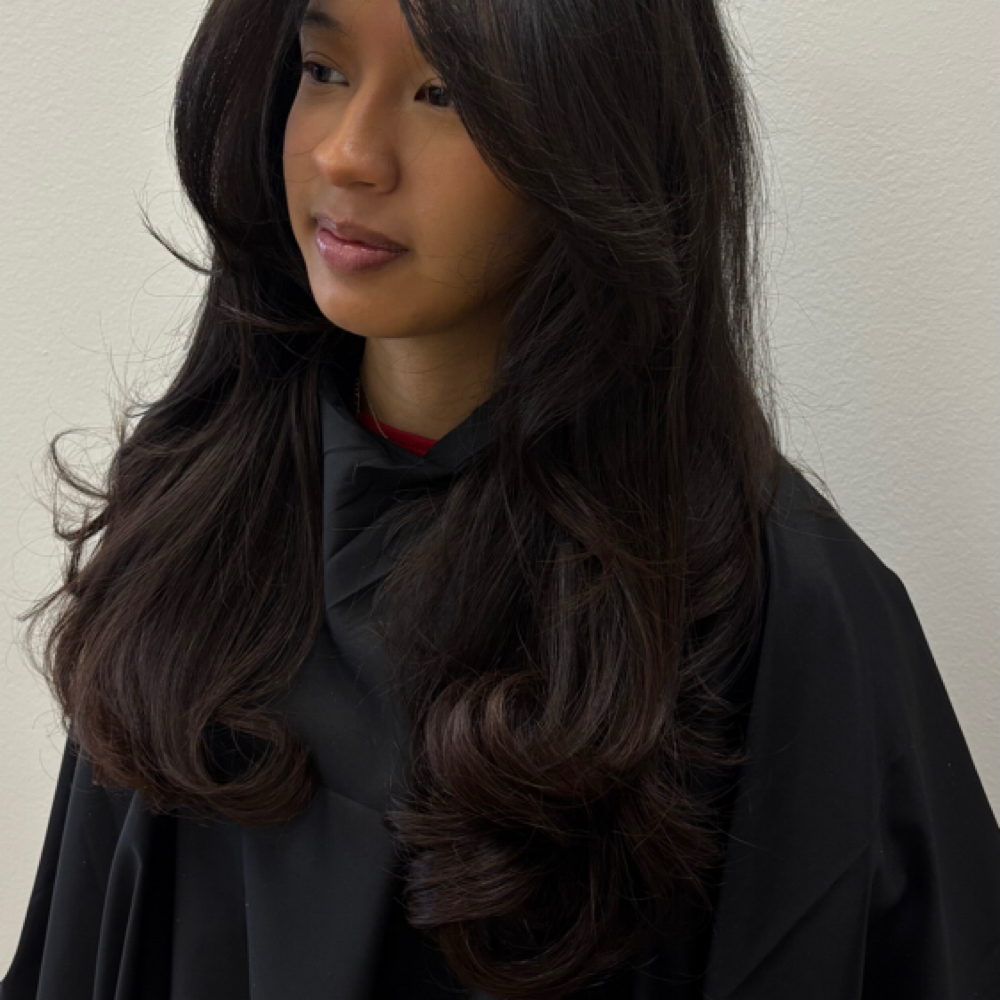 Layered Haircut With Blowout at Hair by Joelle Misch in Bloomington, IL